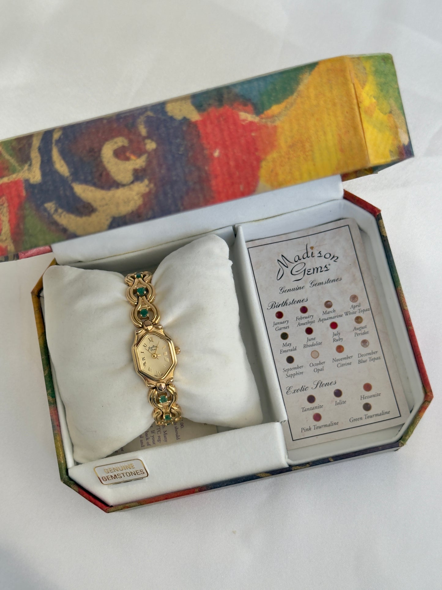 Vintage Emerald Gem Watch