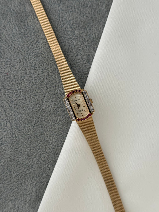 1990’s Ruby & Diamond Bezel Watch