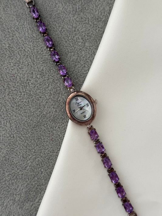 Vintage Purple Gem Watch