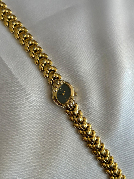 Montre Accurist à cadran vert vintage