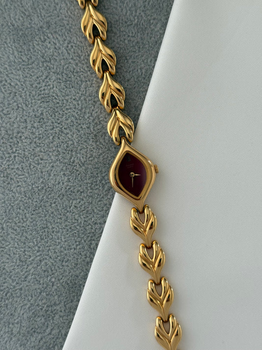 Vintage Wine Dial Pulsar Watch