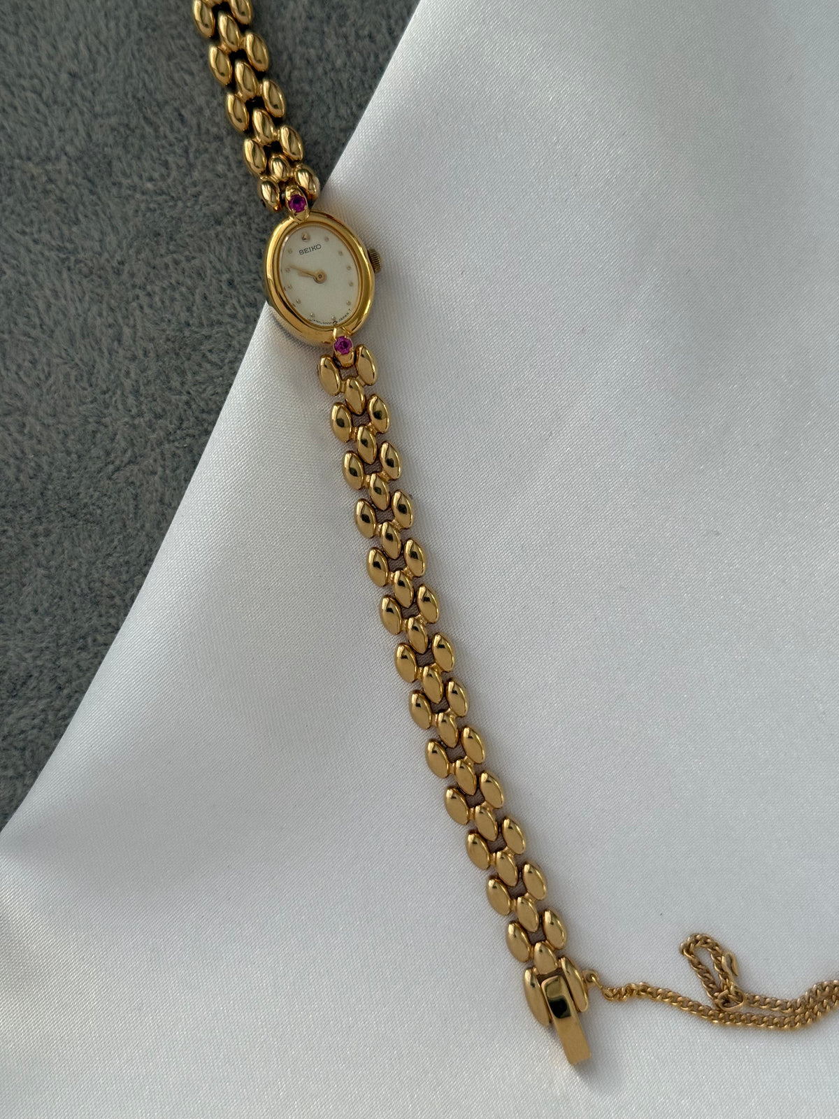 Rare Vintage Ruby Gem Seiko Watch