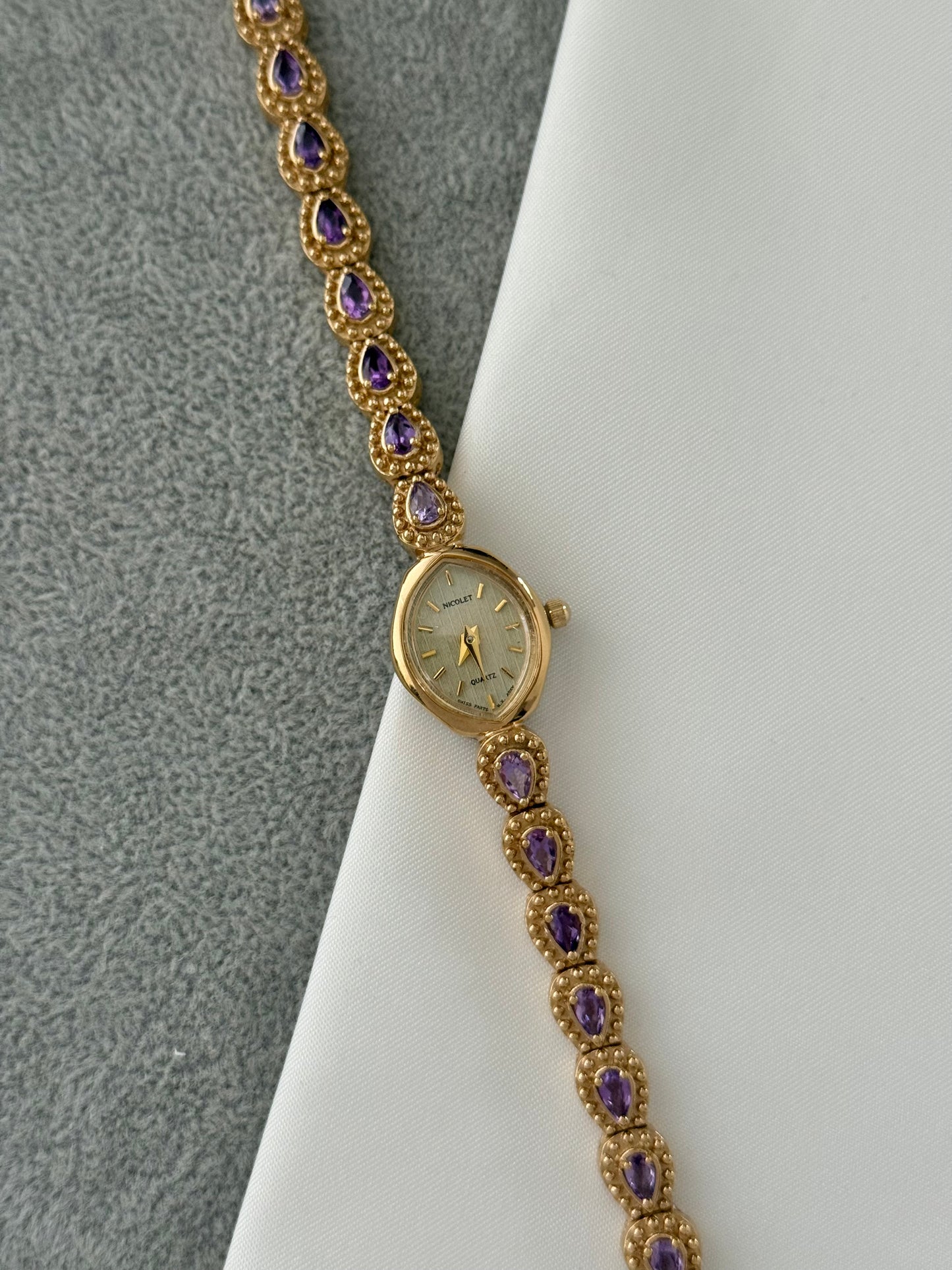 Super Rare Amethyst Nicolet Watch