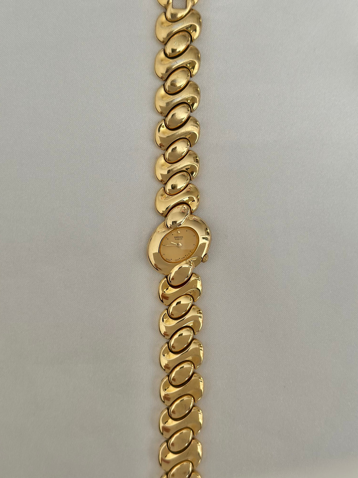 Rare April 1992 Gold Asymmetric Seiko Watch 4N00-5910 – photo 7
