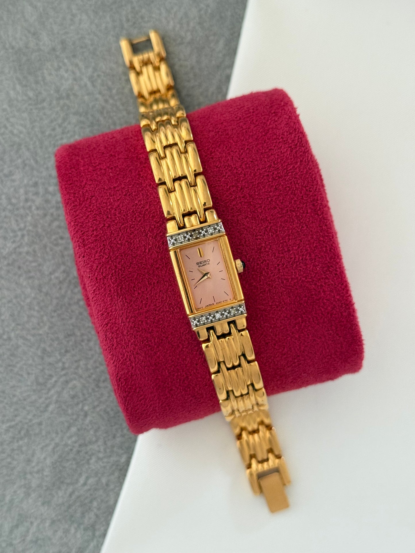 Rare Vintage Pink Dial Seiko Watch