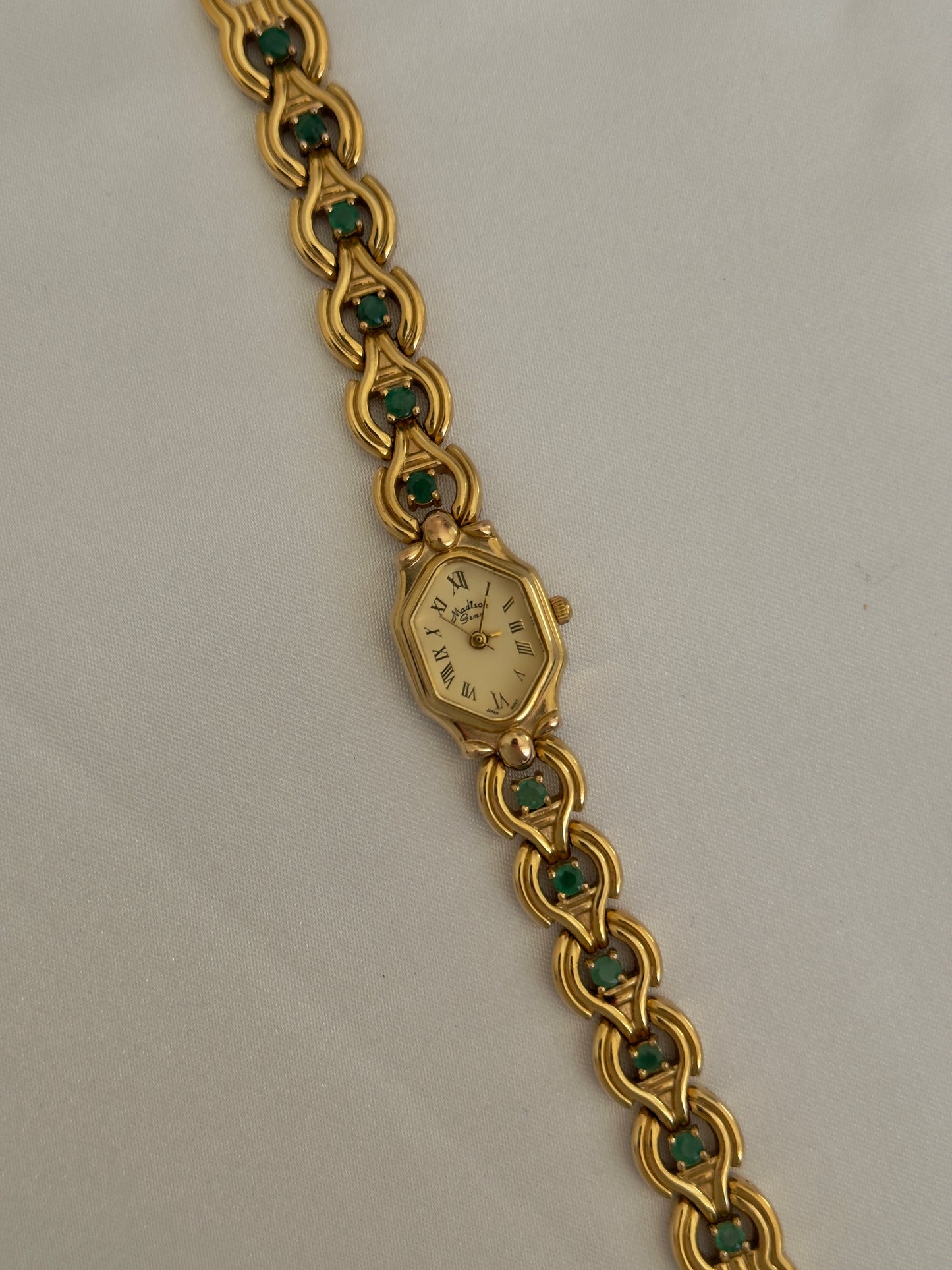 Vintage Emerald Gem Watch