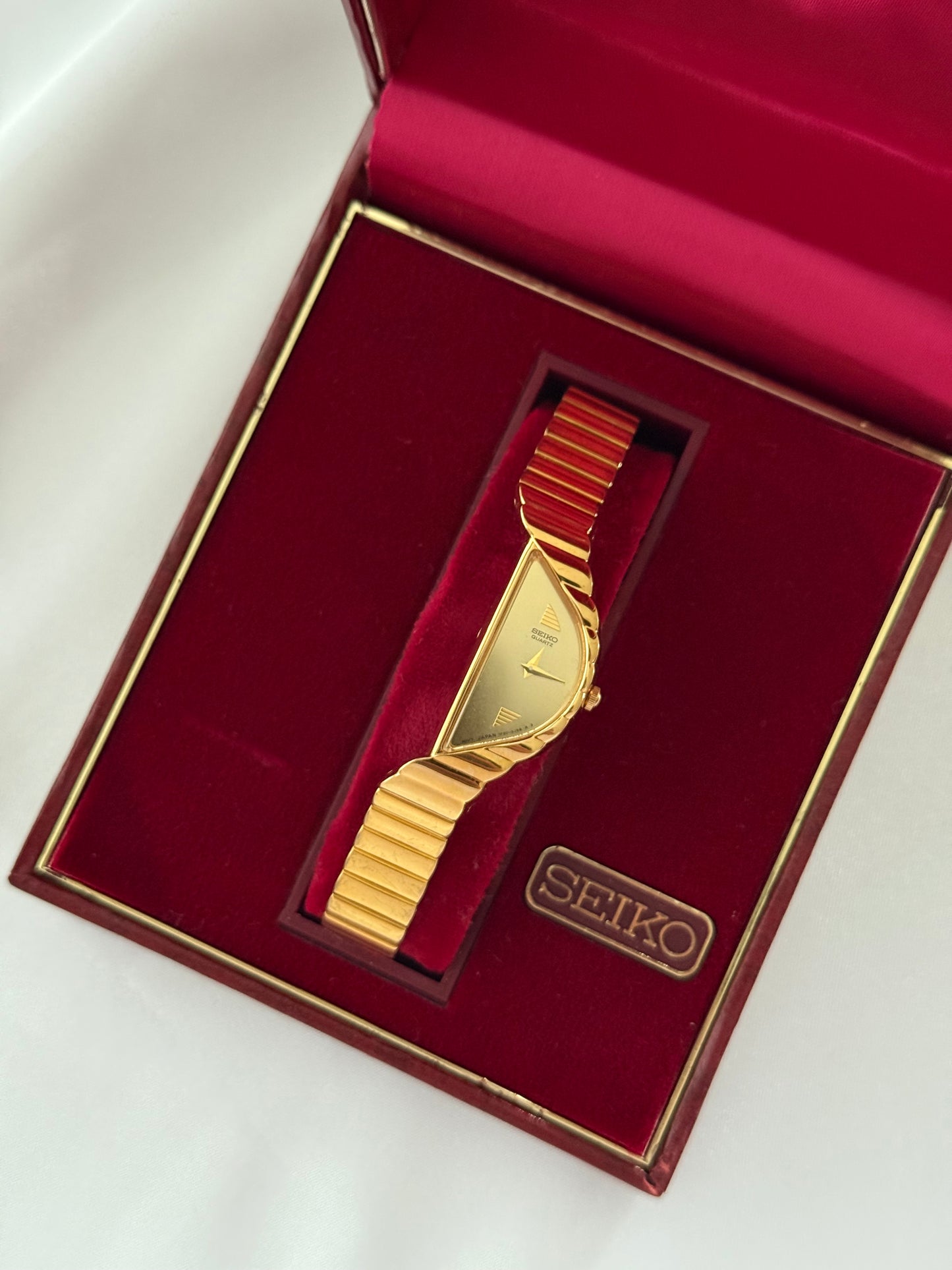 Rare Boxed Vintage Half Moon Seiko Watch