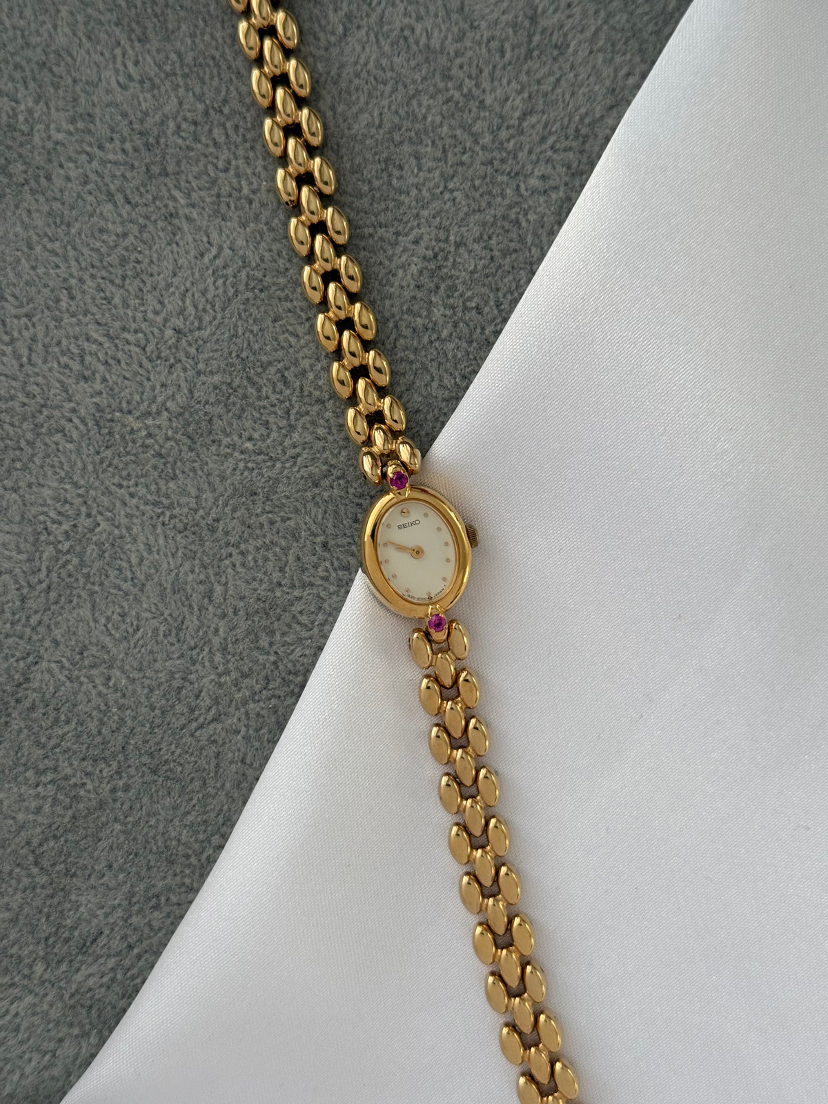 Rare Vintage Ruby Gem Seiko Watch