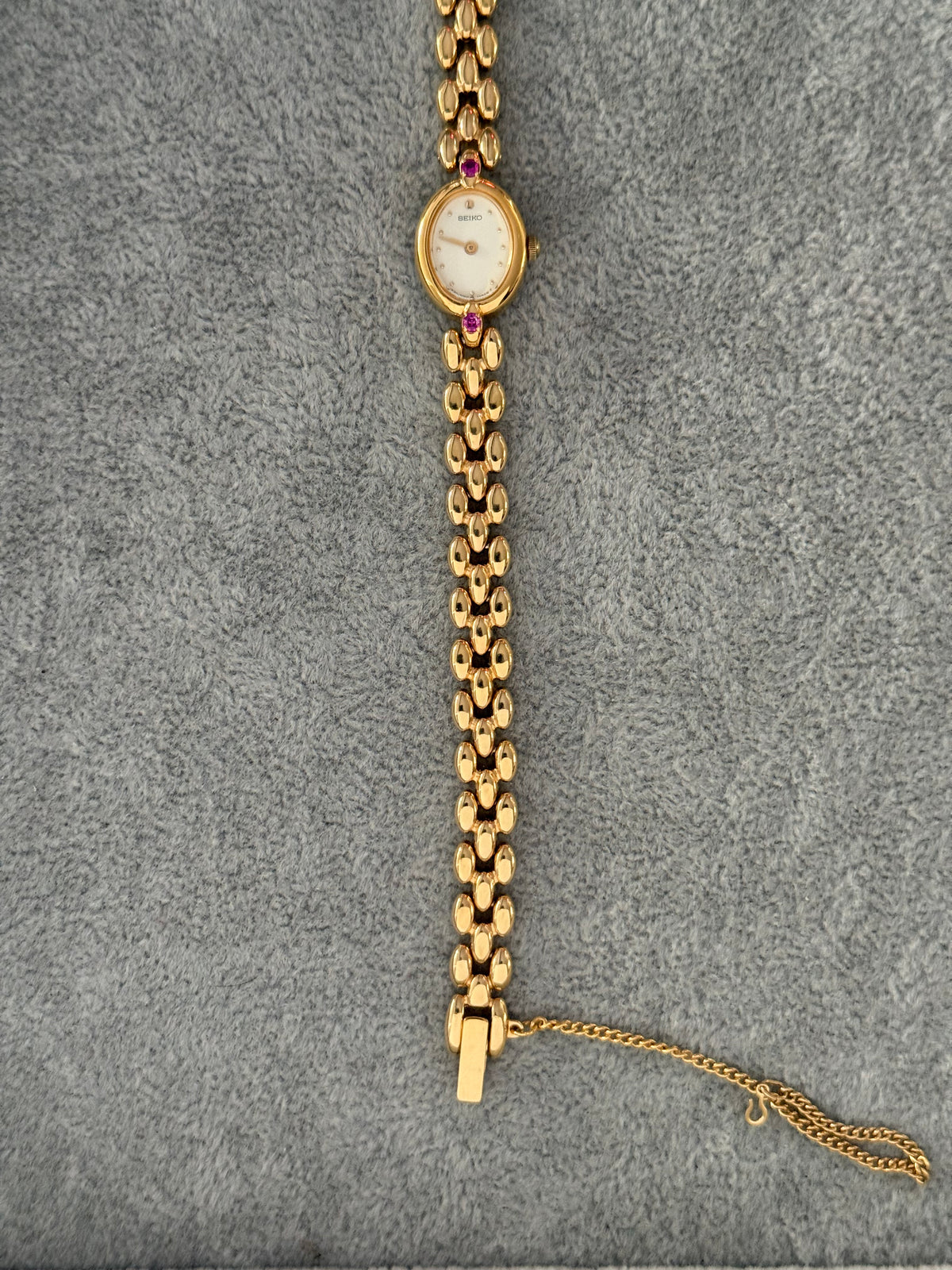 Rare Vintage Ruby Gem Seiko Watch