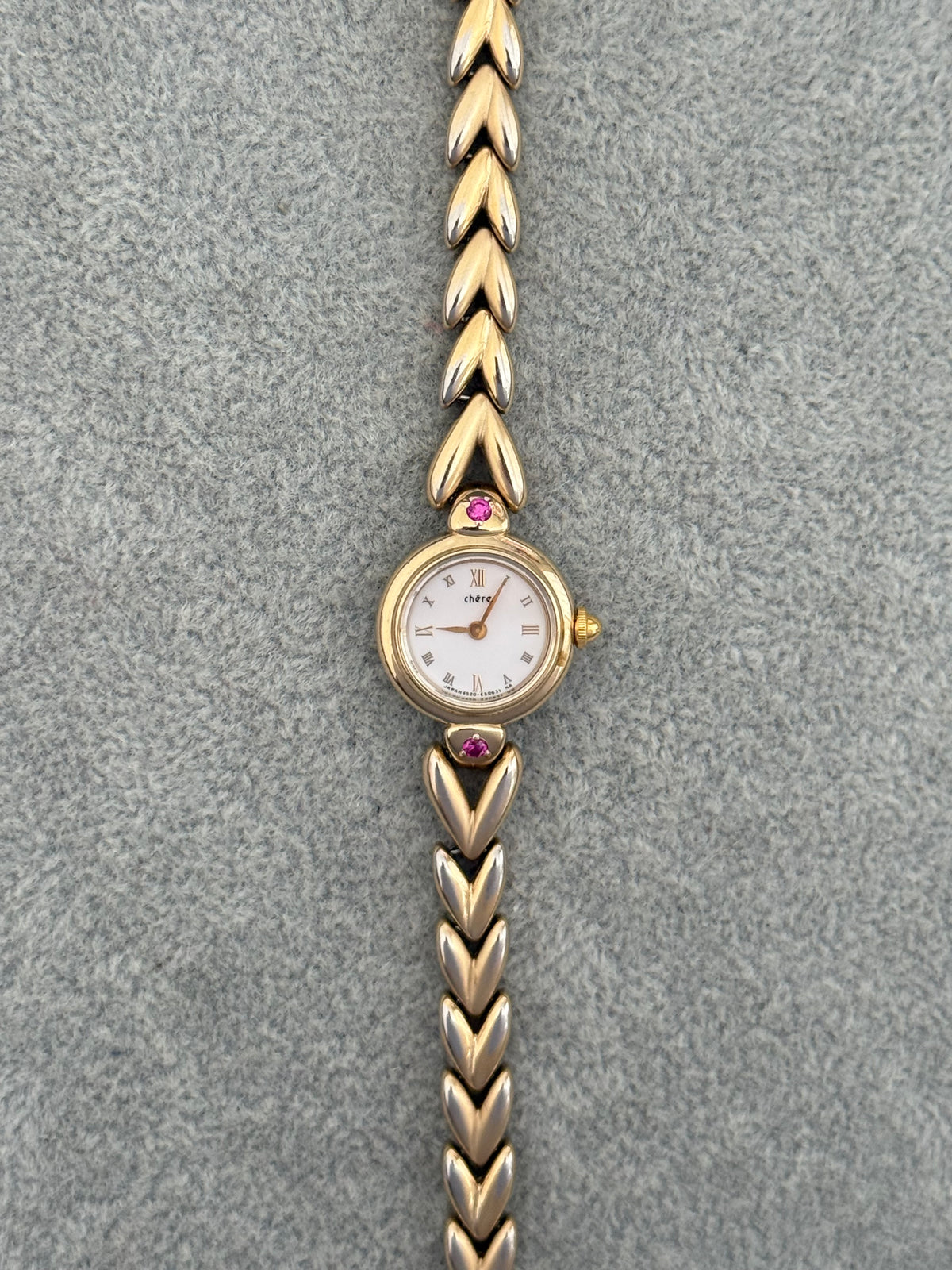 Rare Vintage 1991 Citizen Chére Ruby Gem Watch