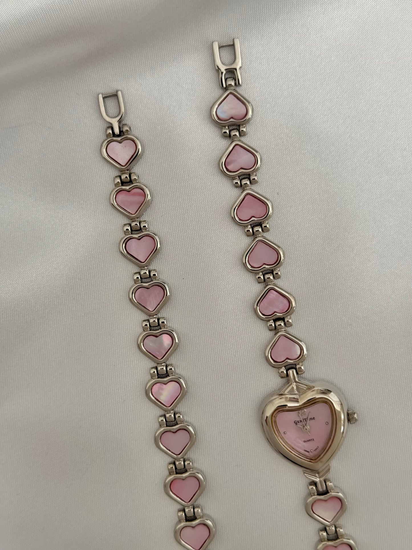 Rare Pink Abalone Hearts Watch Set