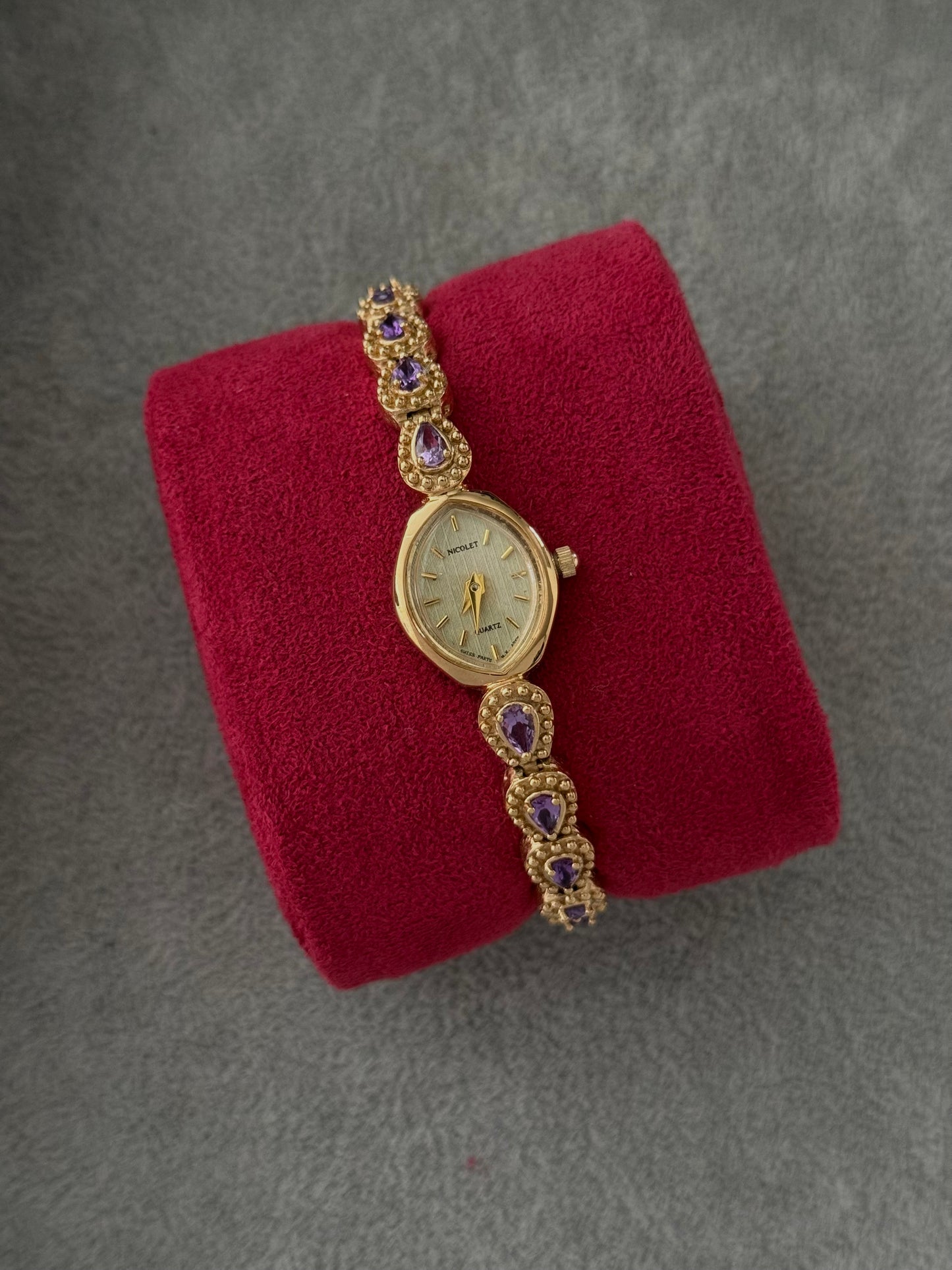 Super Rare Amethyst Nicolet Watch