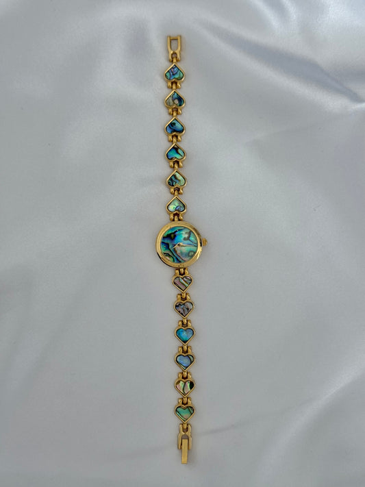 Vintage Abalone Hearts Watch