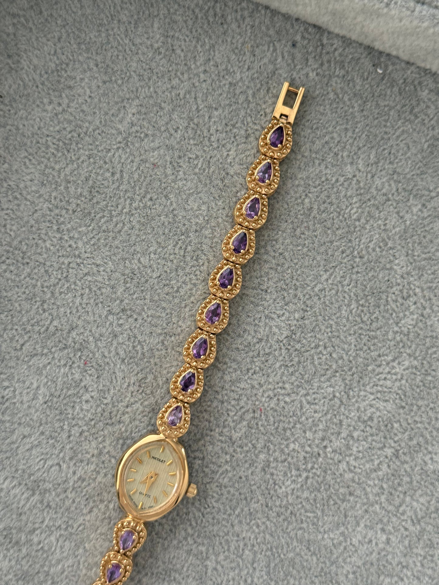Super Rare Amethyst Nicolet Watch