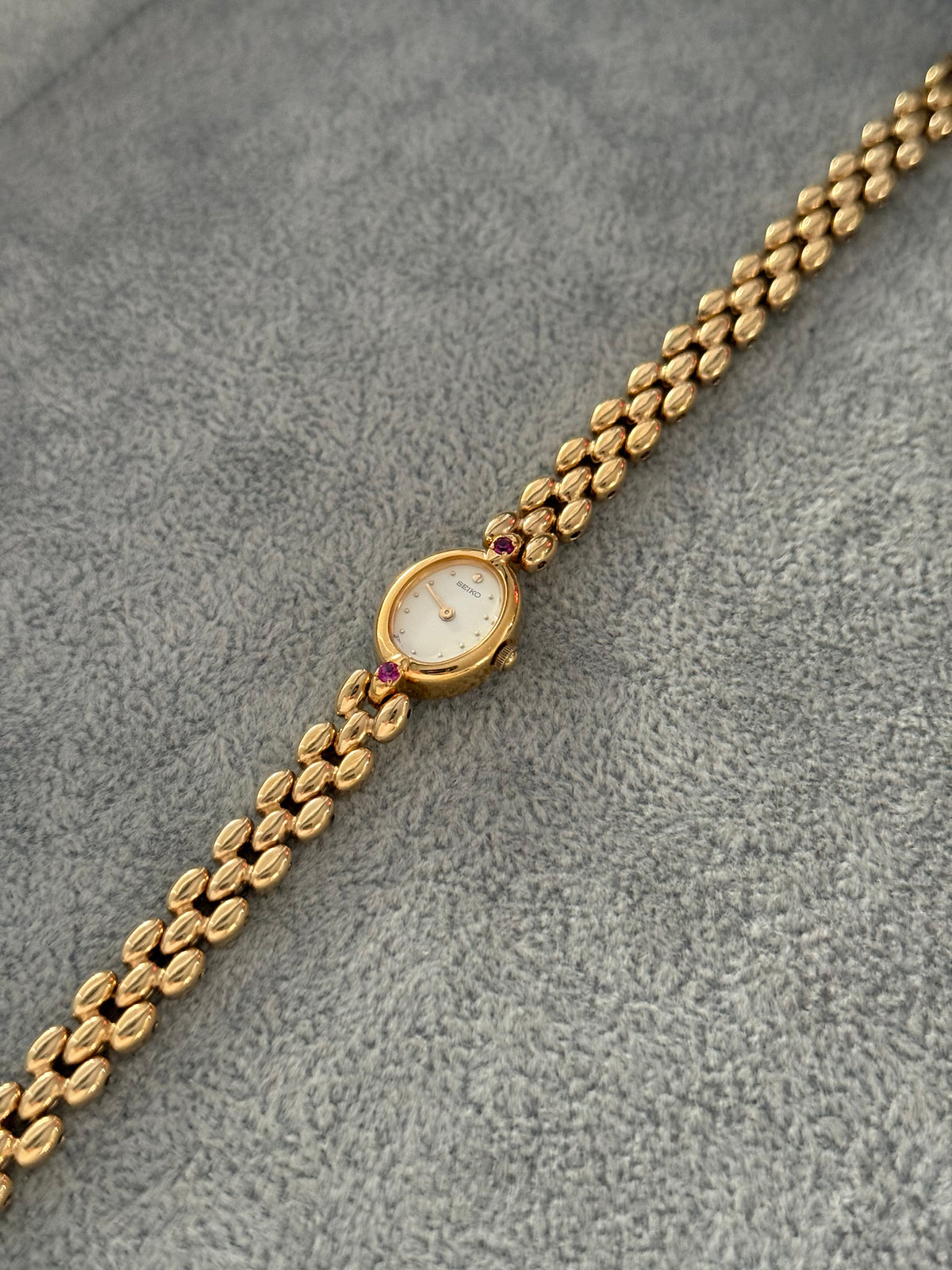 Rare Vintage Ruby Gem Seiko Watch
