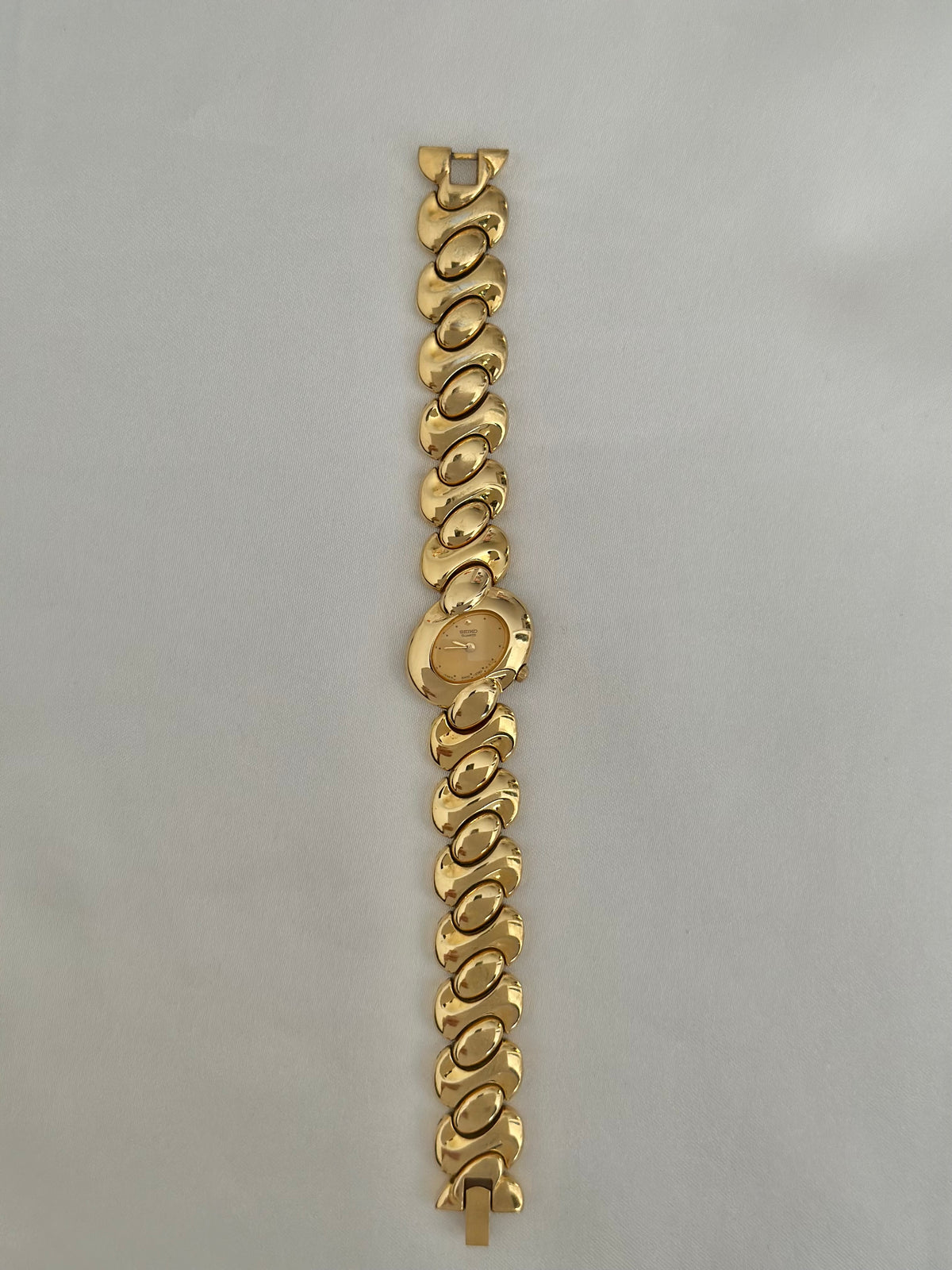 Rare April 1992 Gold Asymmetric Seiko Watch 4N00-5910 – photo 8