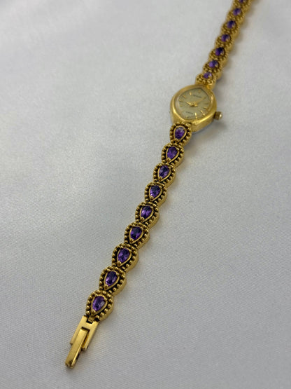 Rare Vintage Amethyst Gem Watch