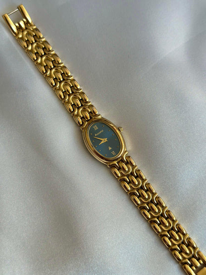 Montre Accurist à cadran bleu vintage