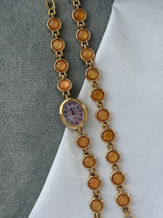 Vintage Amber Gem Watch