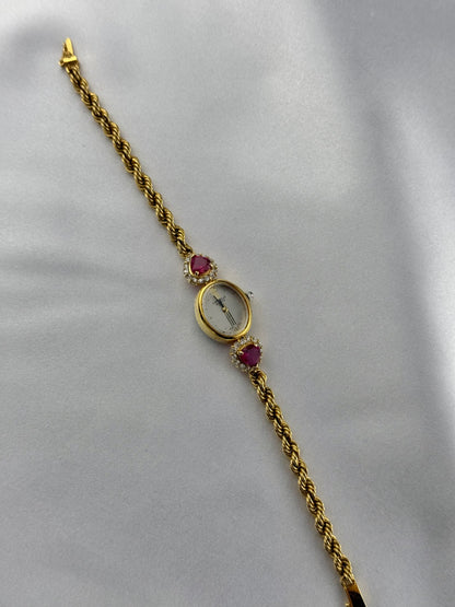 Rare Ruby Adorned Vintage Watch