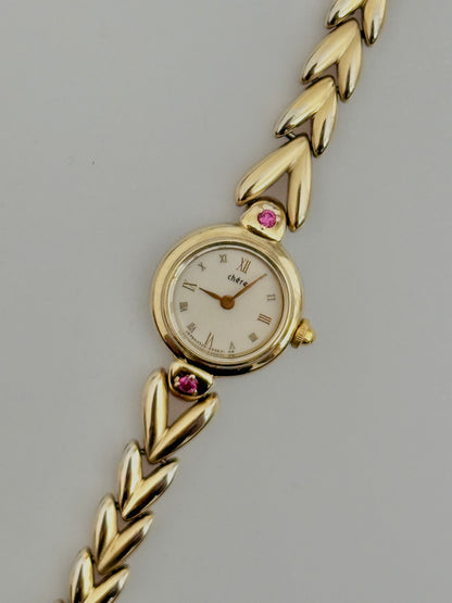 Rare Vintage Citizen Chere Ruby Gem Watch