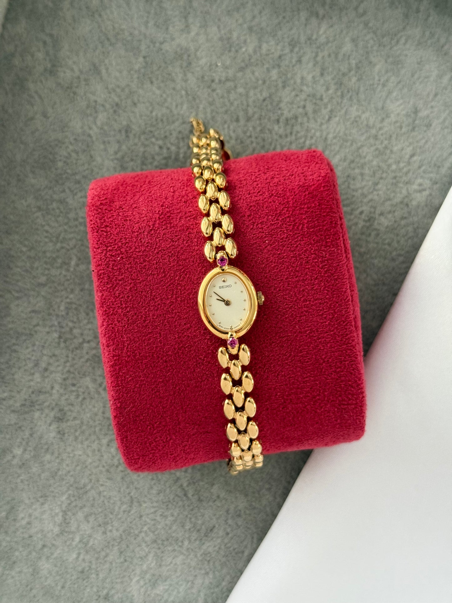 Rare Vintage Ruby Gem Seiko Watch