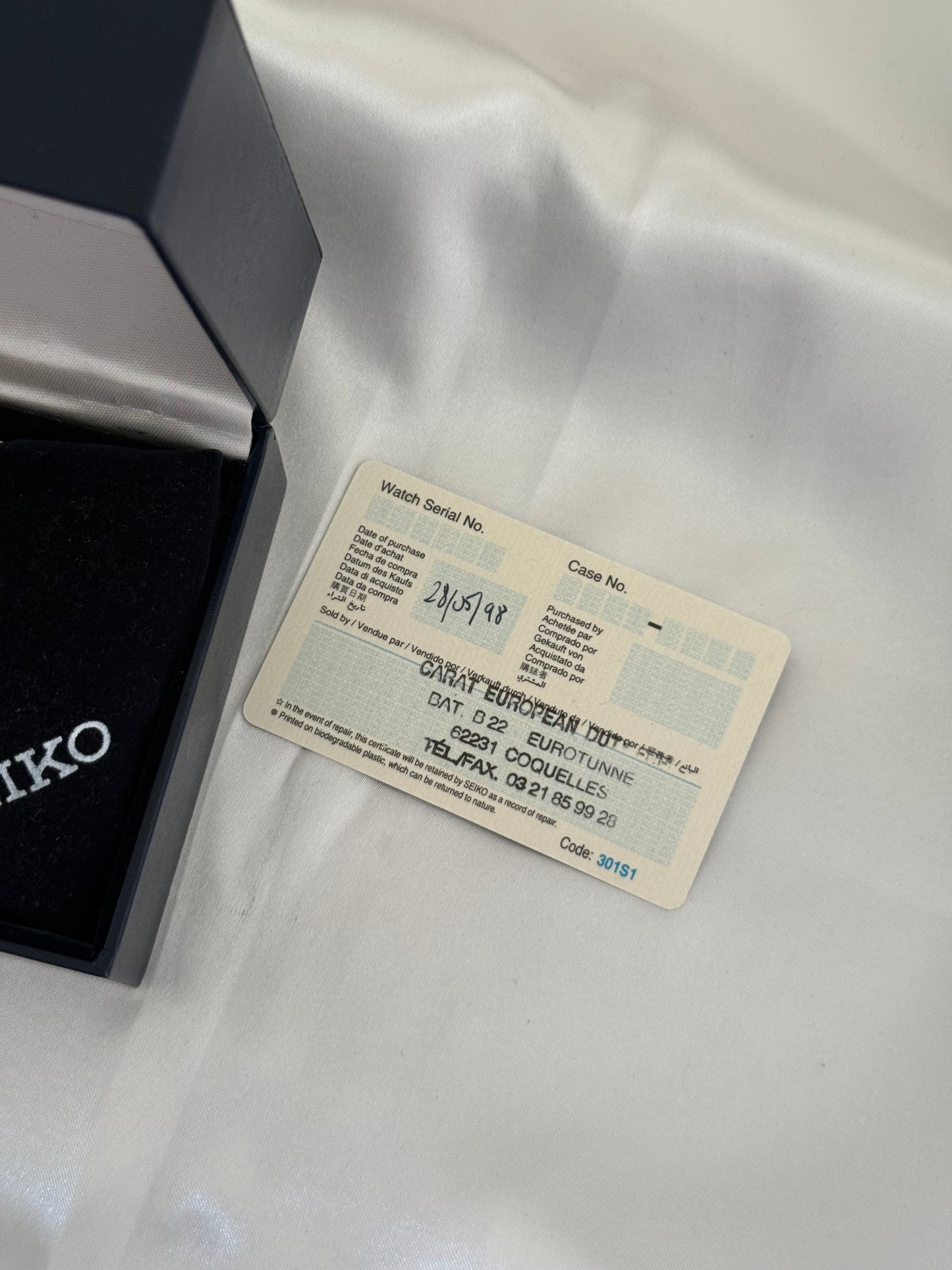 Boxed 1998 Seiko Watch