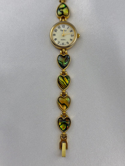 Vintage Abalone Heart Watch