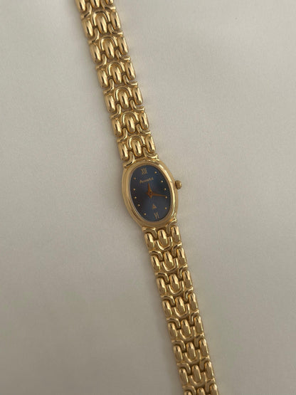 Vintage Blue Dial Accurist Watch