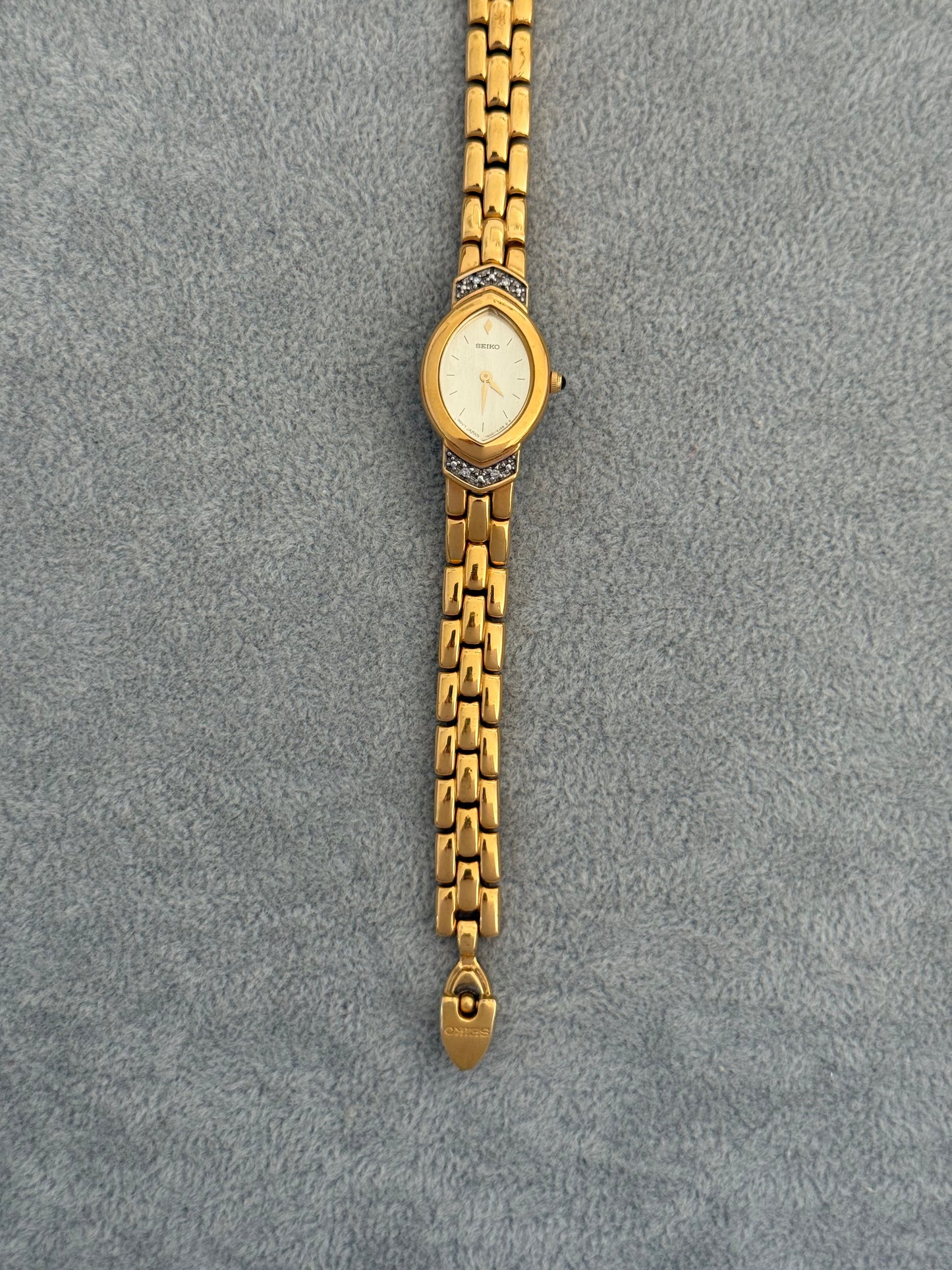 Rare Vintage 1990’s Diamond Bezel Seiko Watch 1N00-6E79