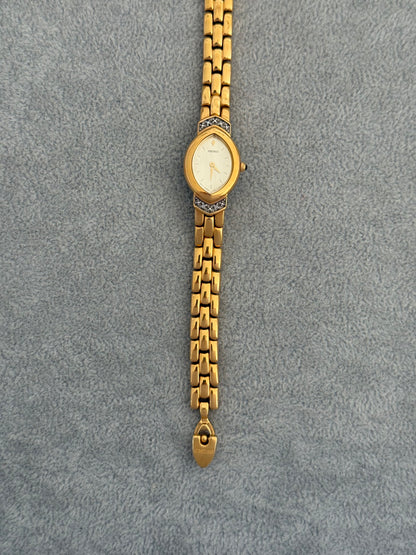 Rare Vintage 1990’s Diamond Bezel Seiko Watch 1N00-6E79