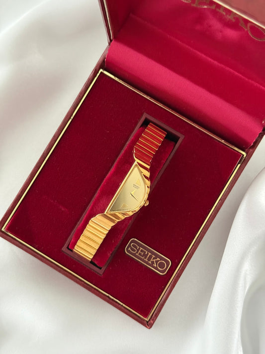 Rare Boxed Vintage Half Moon Seiko Watch