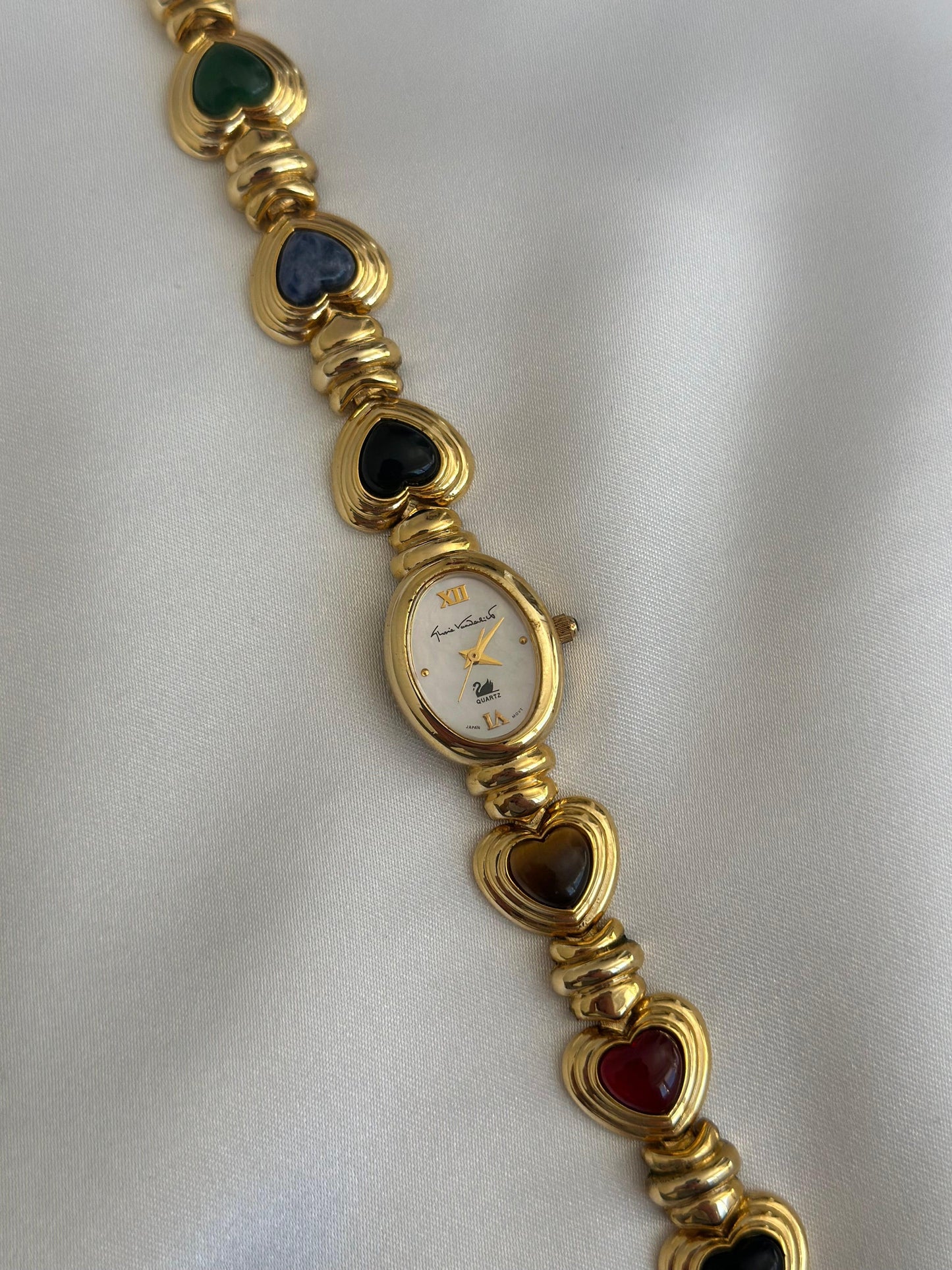 Vintage Heart Gem Watch