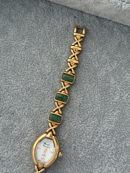 Vintage Jade Stone Marcel Drucker Watch