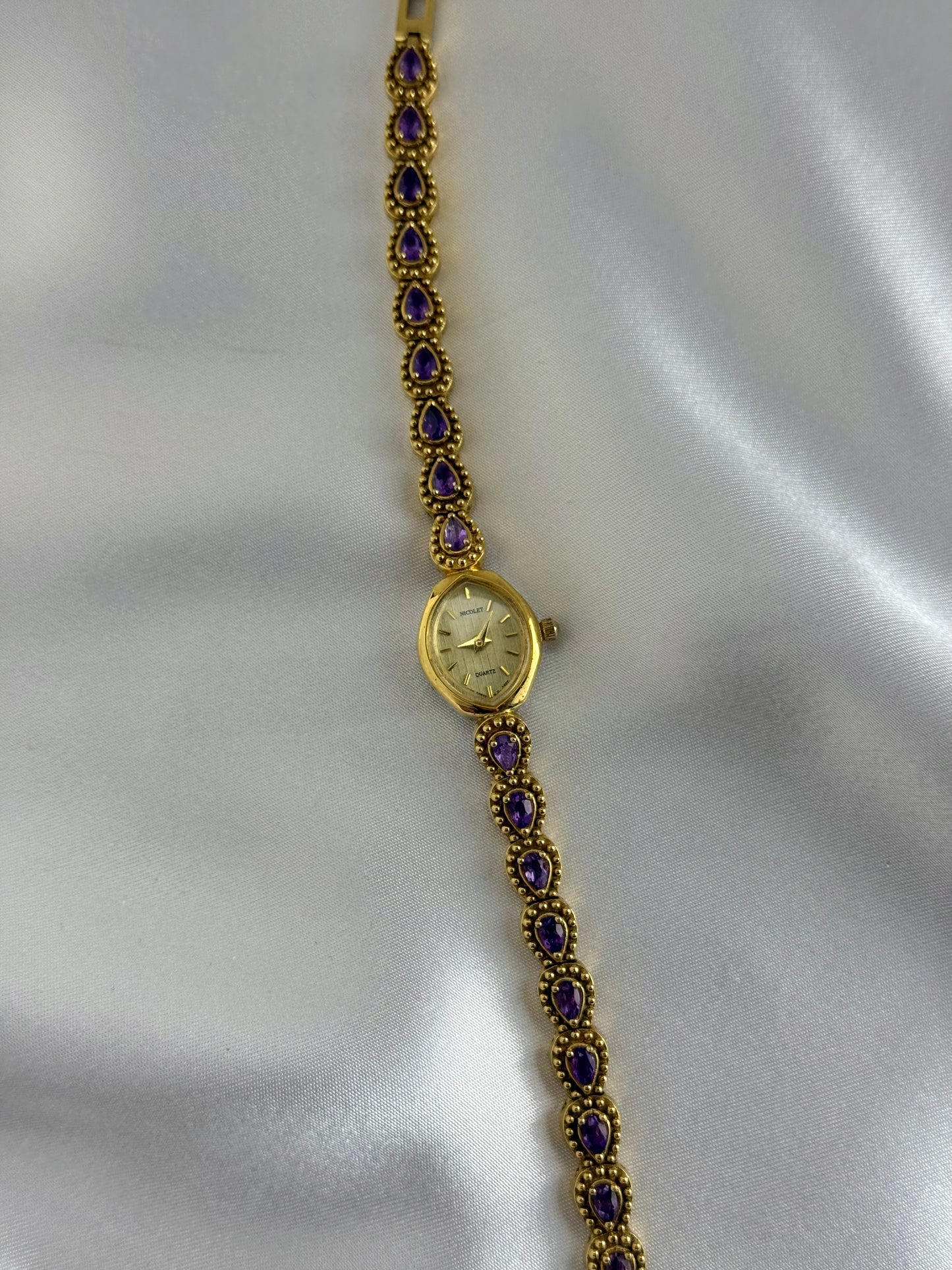 Rare Vintage Amethyst Gem Watch