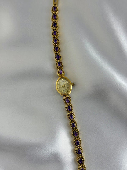 Rare Vintage Amethyst Gem Watch