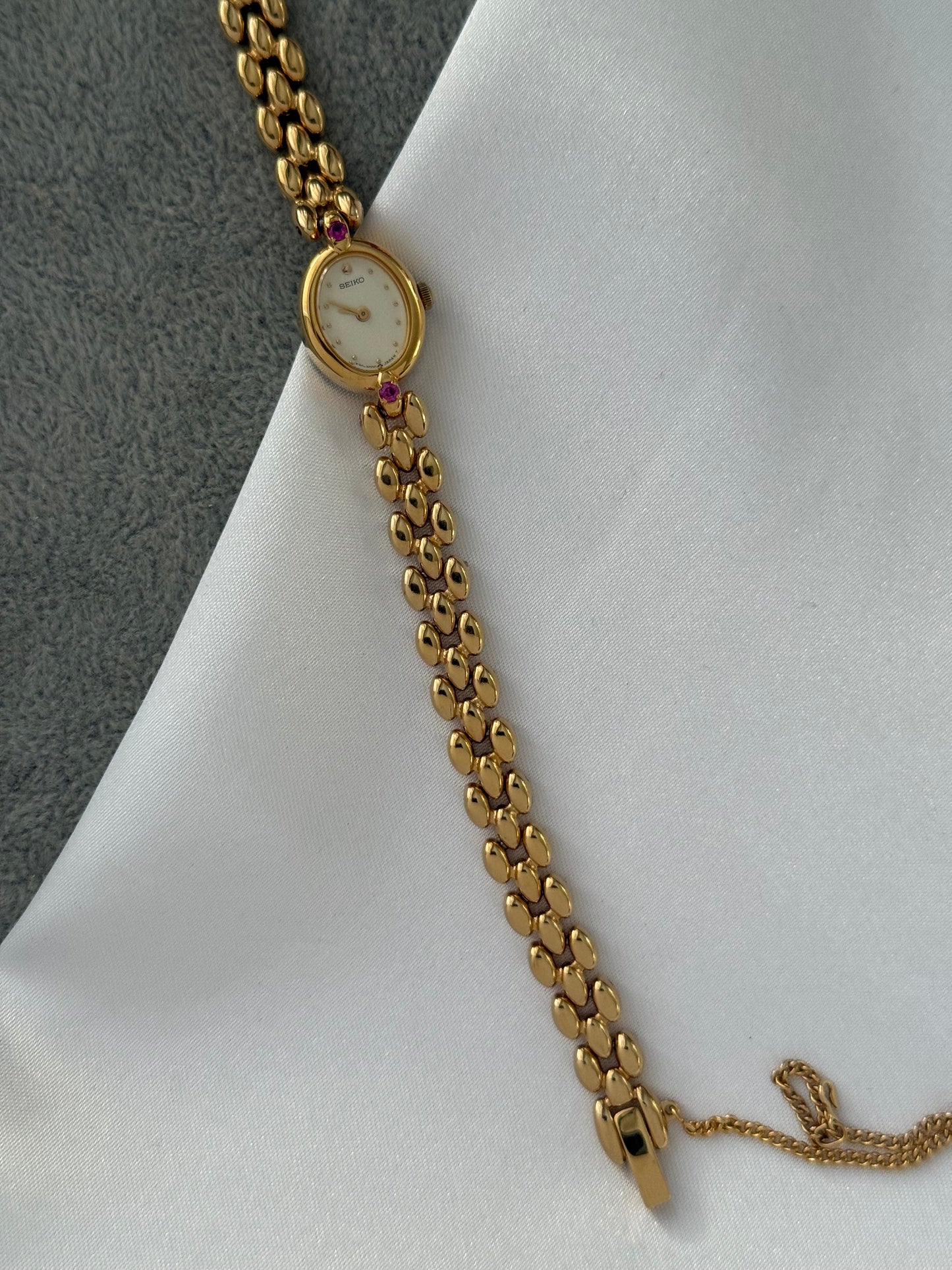 Rare Vintage Ruby Gem Seiko Watch