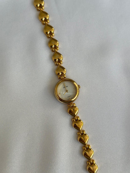 Vintage Gold Hearts Watch