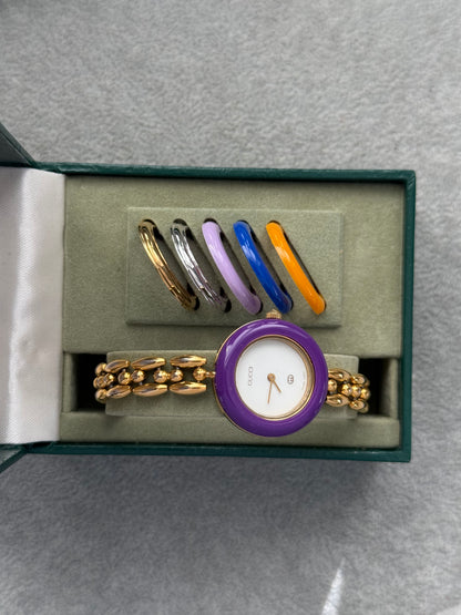 Vintage Gucci 1200L Watch with 6 Interchangeable Bezels
