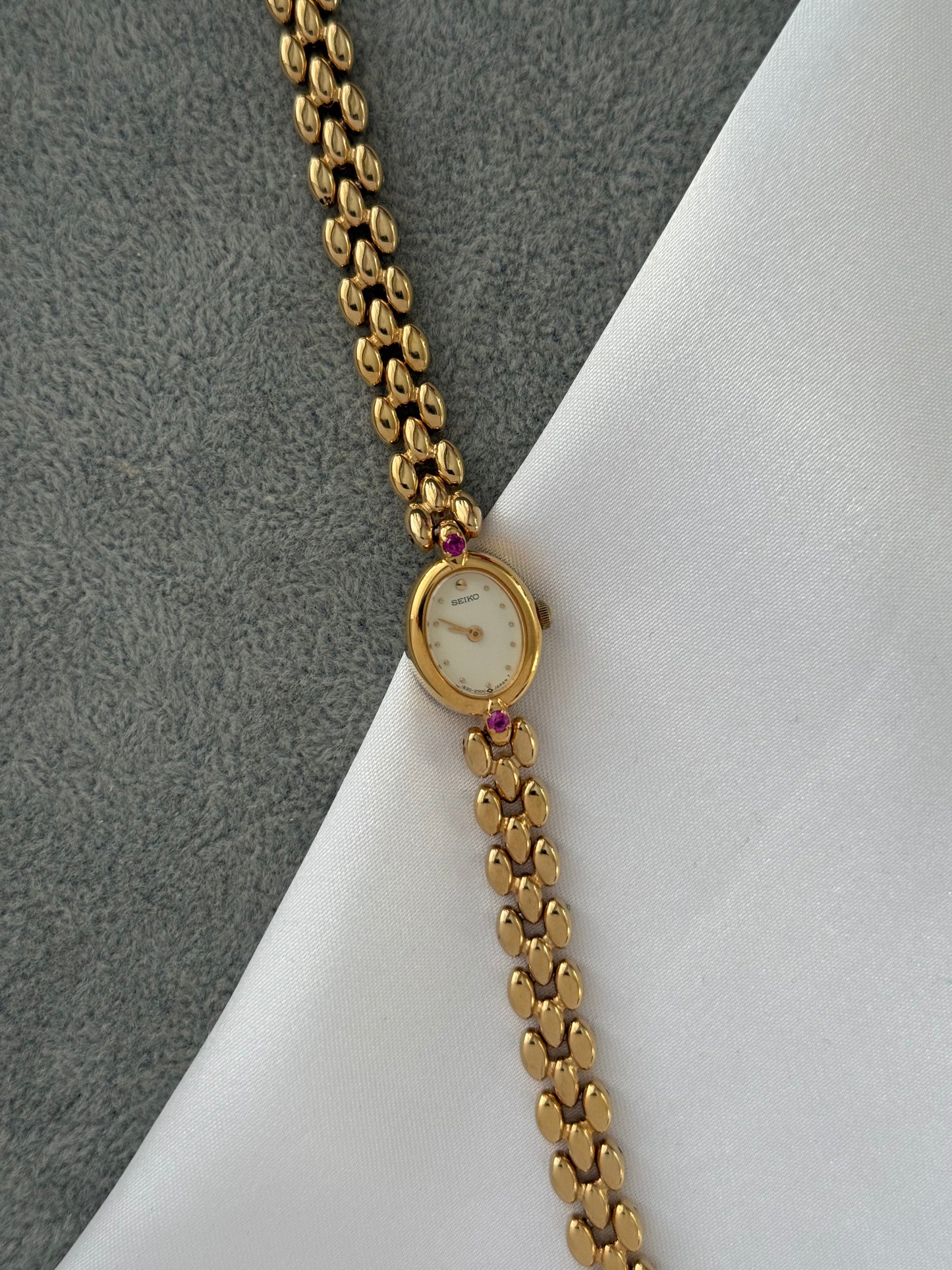 Rare Vintage Ruby Gem Seiko Watch