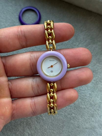 Vintage Gucci 1200L Watch with 6 Interchangeable Bezels