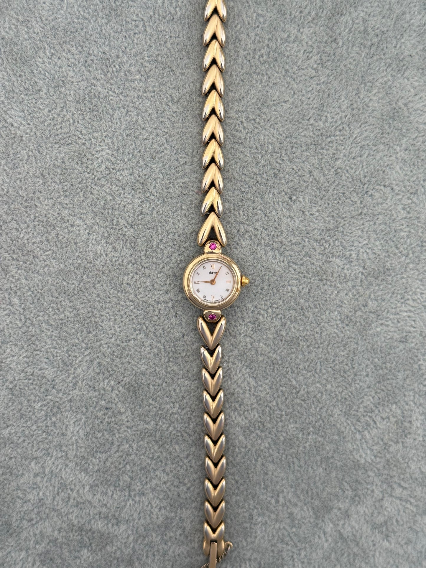 Rare Vintage Citizen Chere Ruby Gem Watch