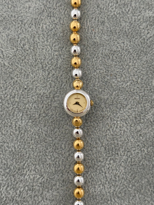 Rare 1986 Two-Tone Dainty Seiko Watch 1E20-007A