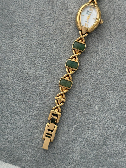 Vintage Jade Stone Marcel Drucker Watch