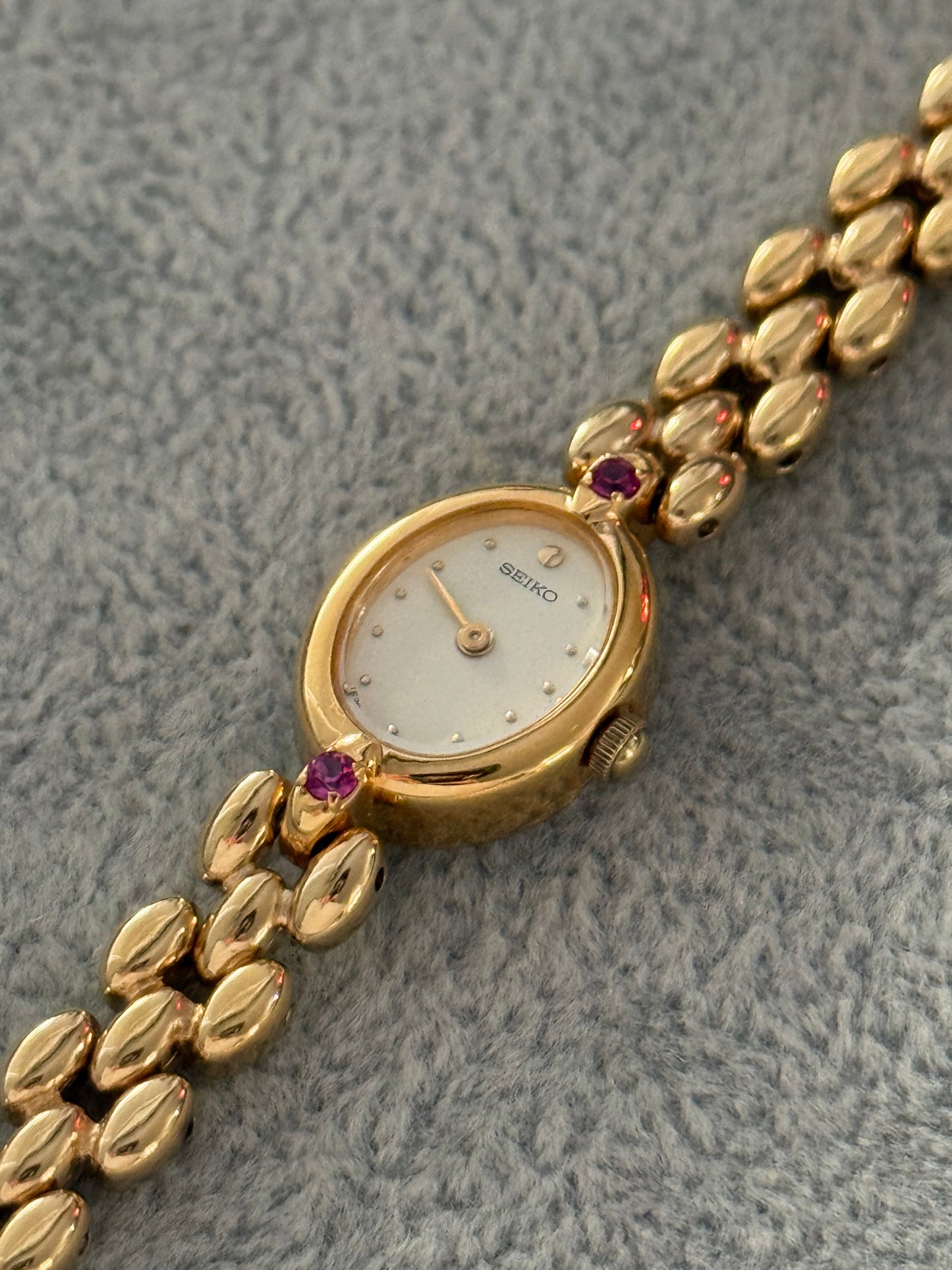 Rare Vintage Ruby Gem Seiko Watch