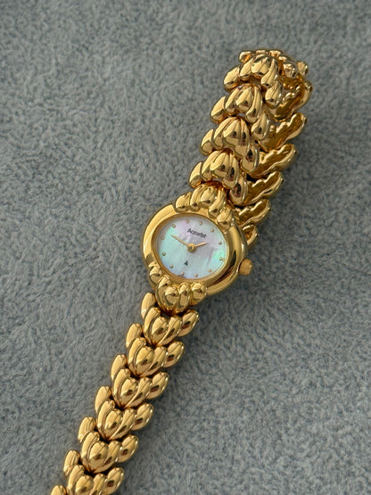 Vintage Mother Of Pearl Accurist Watch
