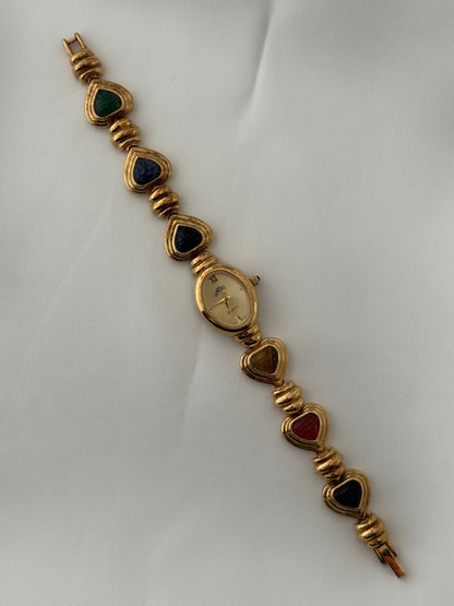 Vintage Heart Gem Watch