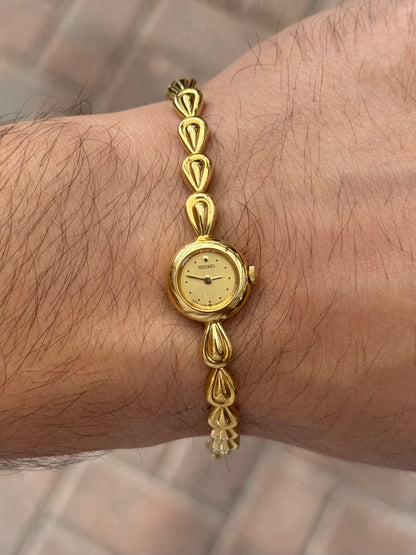 Rare 1989 Gold Raindrop Seiko Watch 1E20-0540