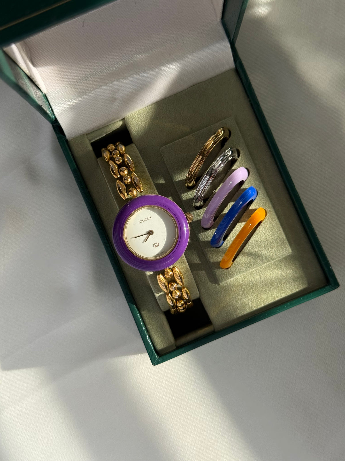 Vintage Gucci 1200L Watch with 6 Interchangeable Bezels