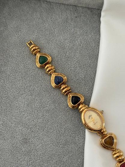 Vintage Heart Gem Watch